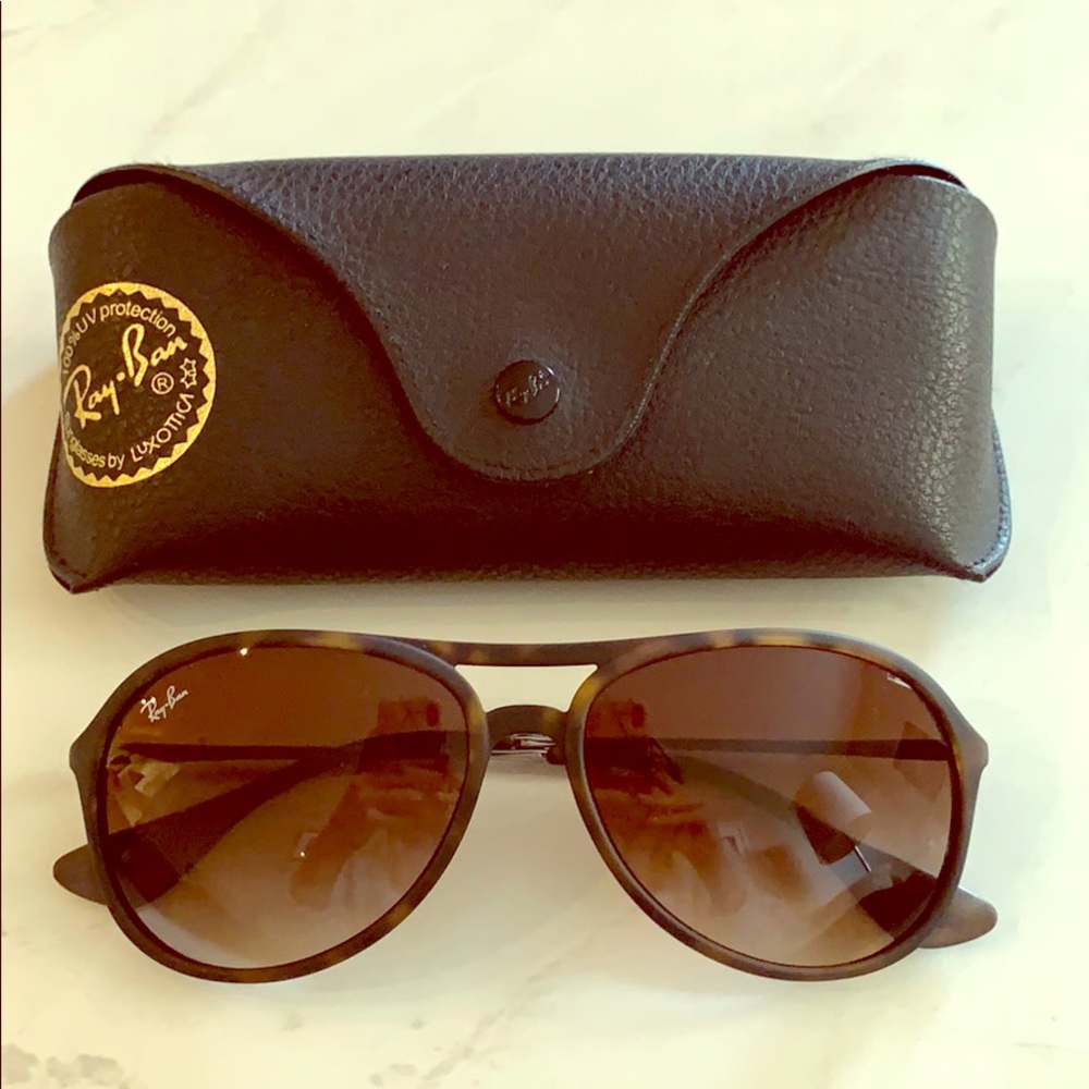 Ray-Ban tortoise aviator sunglasses